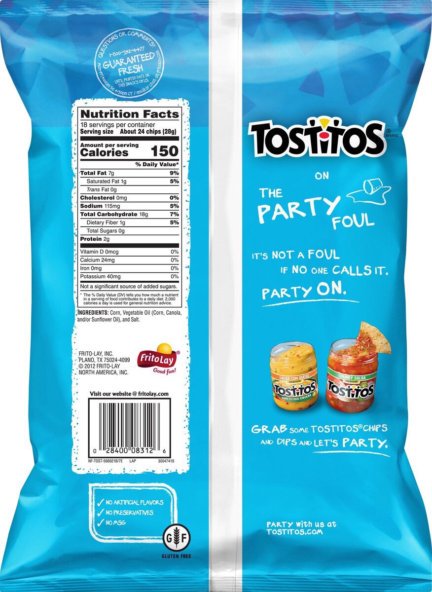 slide 2 of 3, Tostitos Tortilla Chips, 18 oz