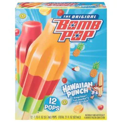Bomb Pop Hawaiian Punch Bar - 12 ct
