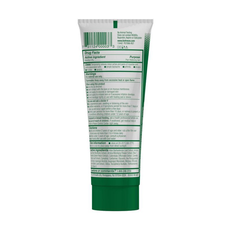 slide 2 of 3, Biofreeze Gel Menthol Pain Relief 3 oz, 3 oz