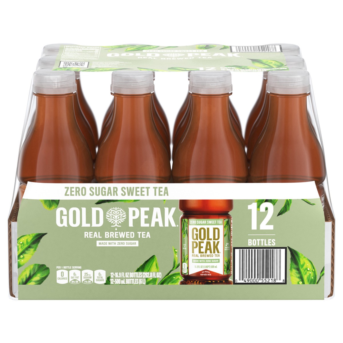 slide 12 of 12, Gold Peak Zero Sugar Sweet Tea Bottles, 16.9 fl oz, 12 Pack, 12 ct