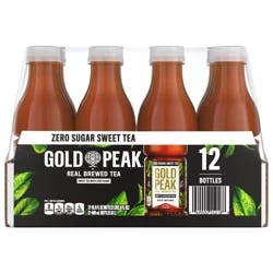 Gold Peak Zero Sugar Sweet Tea Bottles, 16.9 fl oz, 12 Pack