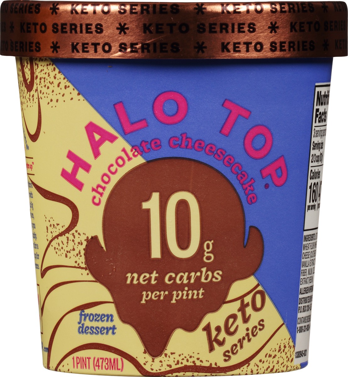 slide 8 of 9, Halo Top Keto Chocolate Cheesecake Frozen Dessert Pint, 16 fl oz, 16 fl oz