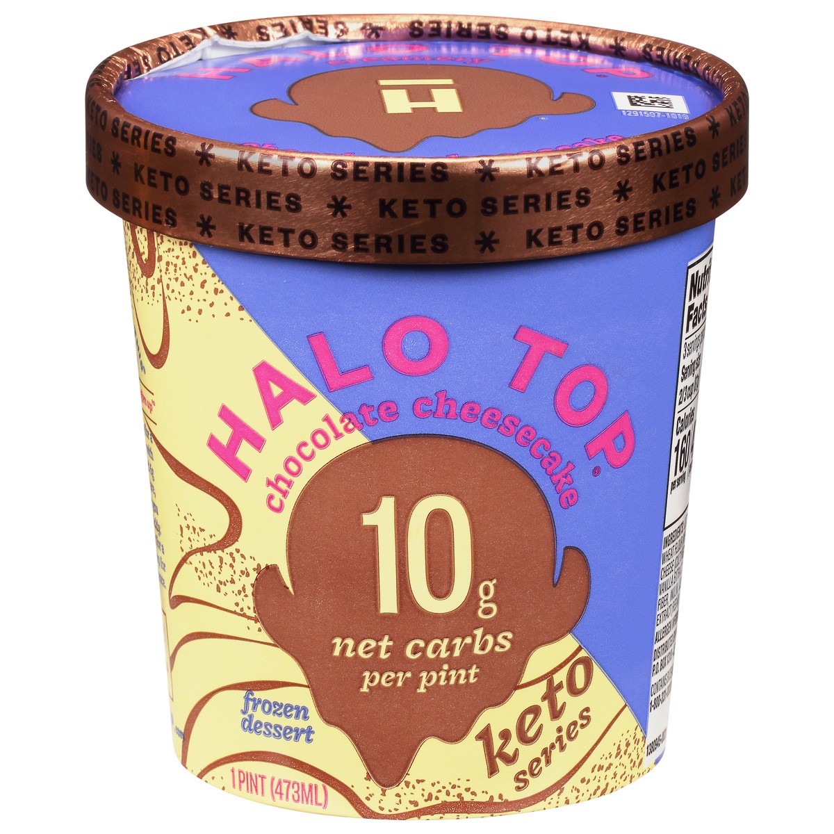 slide 1 of 9, Halo Top Keto Series Chocolate Cheesecake Frozen Dessert 1 pt, 16 fl oz