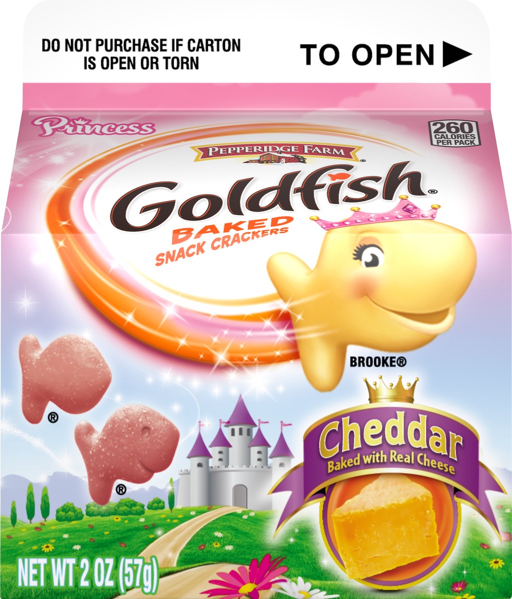 slide 3 of 12, Goldfish Princess Baked Cheddar Snack Crackers 2 oz, 2 oz