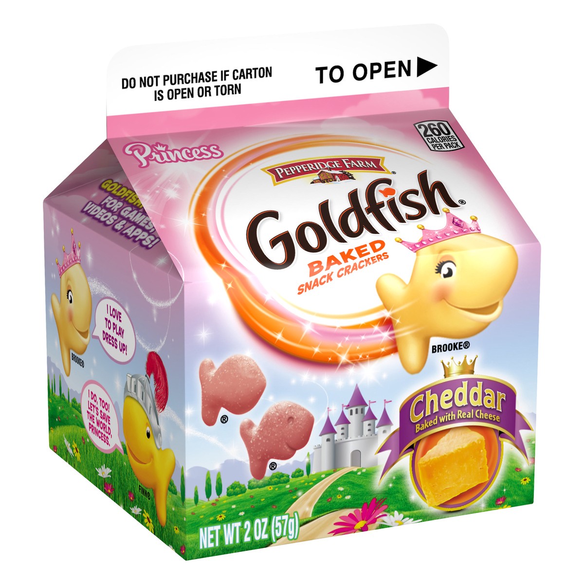slide 8 of 12, Goldfish Princess Baked Cheddar Snack Crackers 2 oz, 2 oz