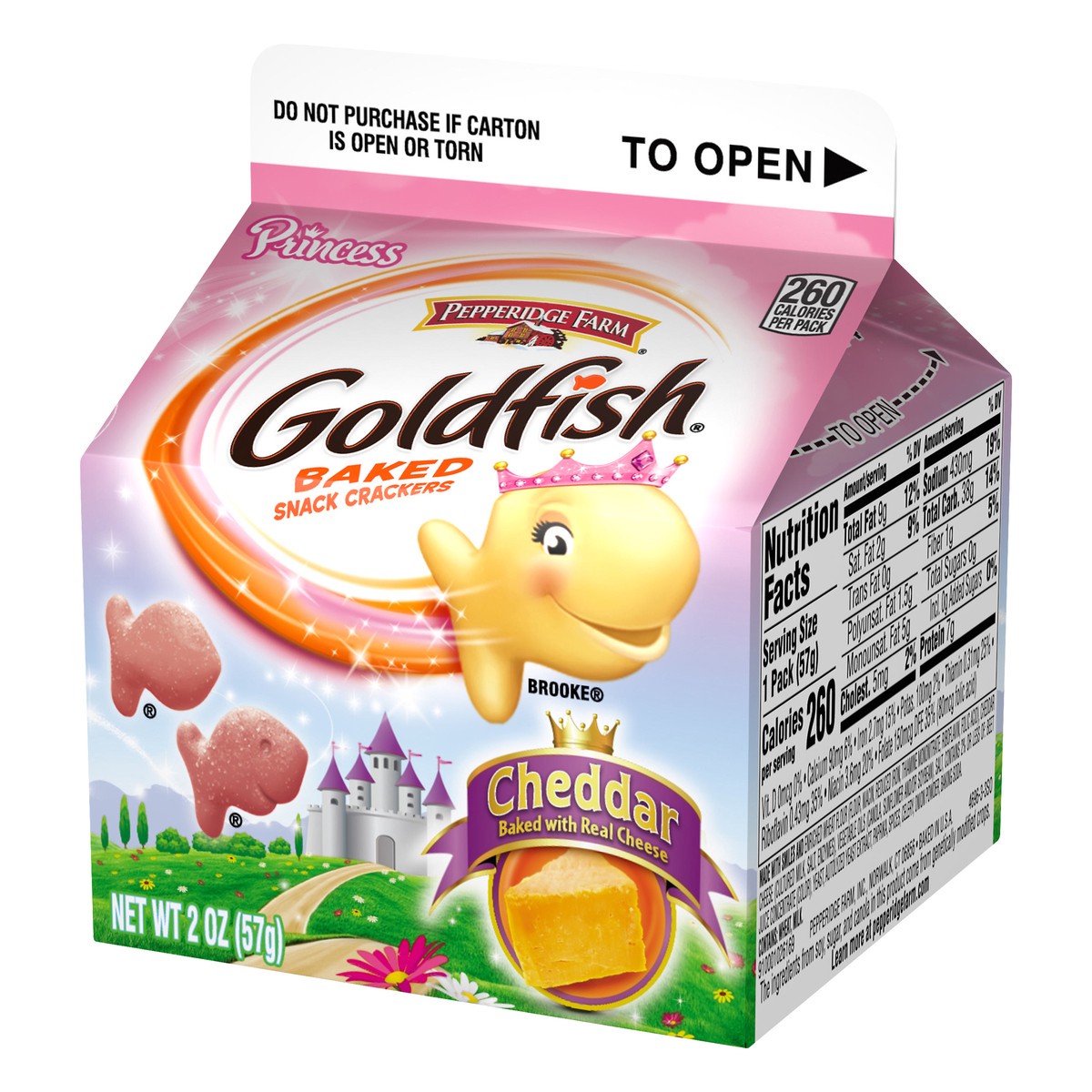 slide 2 of 12, Goldfish Princess Baked Cheddar Snack Crackers 2 oz, 2 oz