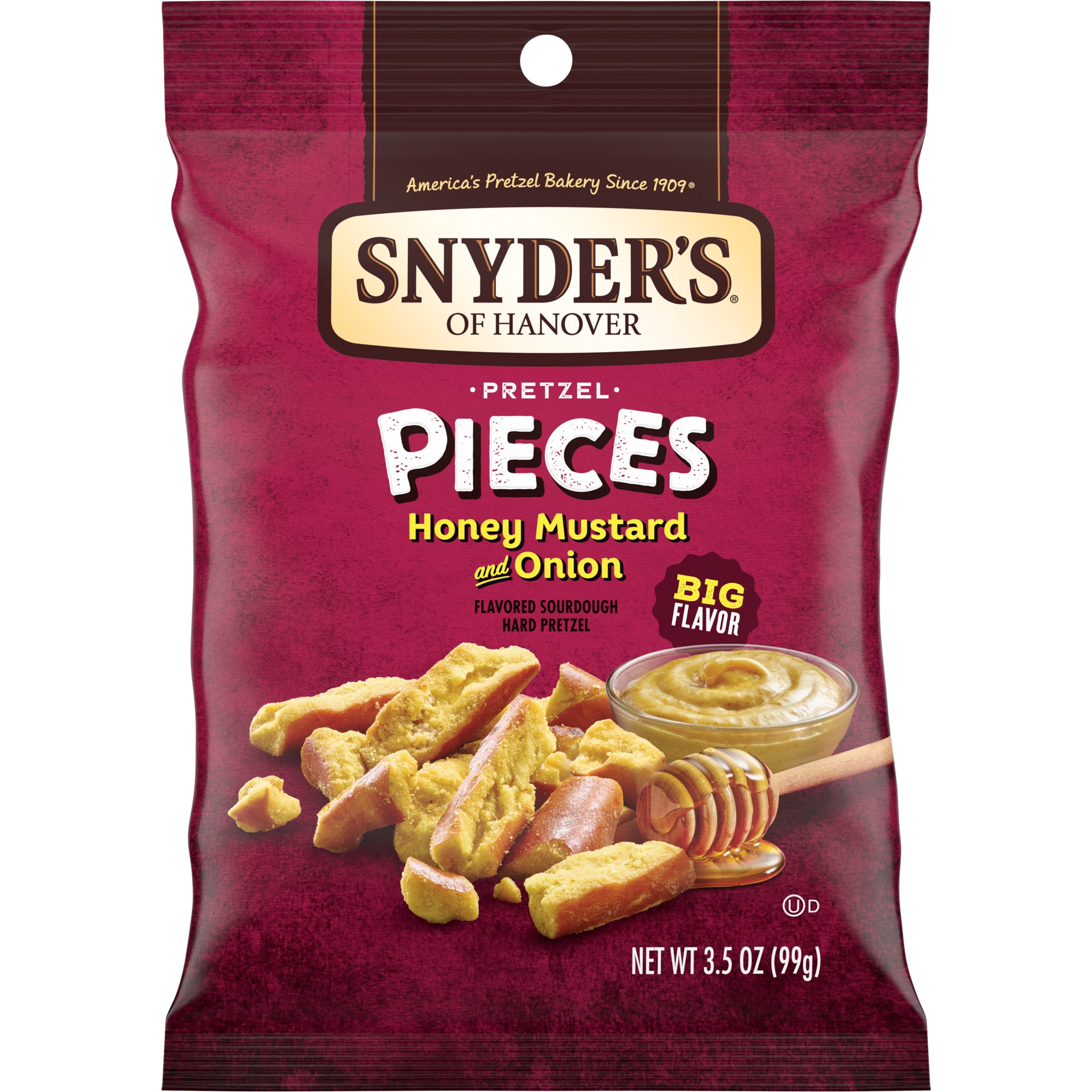 slide 1 of 5, Snyder's of Hanover Pretzel Pieces, Honey Mustard and Onion, 3.5 Oz, 3.5 oz