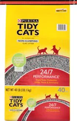 Purina Tidy Cats Non Clumping Cat Litter, 24/7 Performance Multi Cat Litter Odor Control Formula