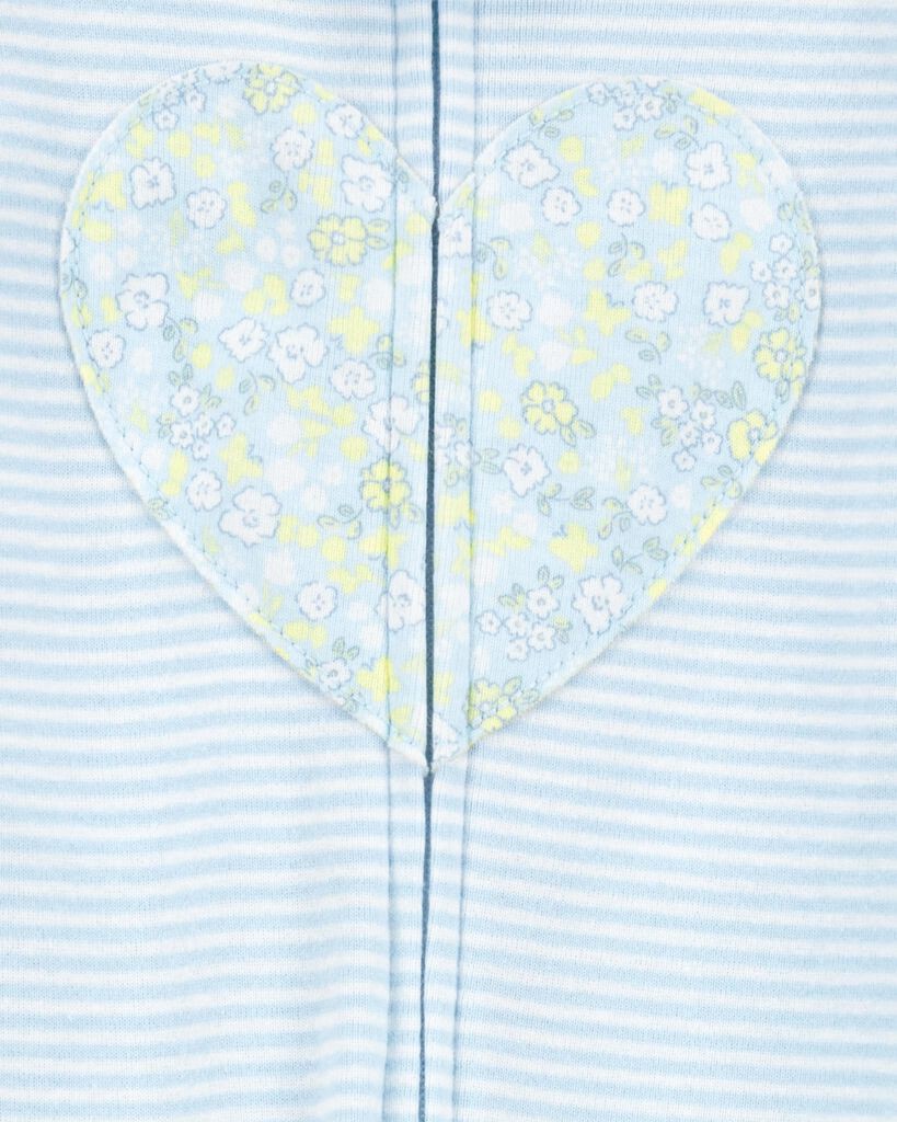 slide 2 of 2, Carter's Toddler 1-Piece Heart Cotton Footie Pajamas Multi 4T, 1 ct