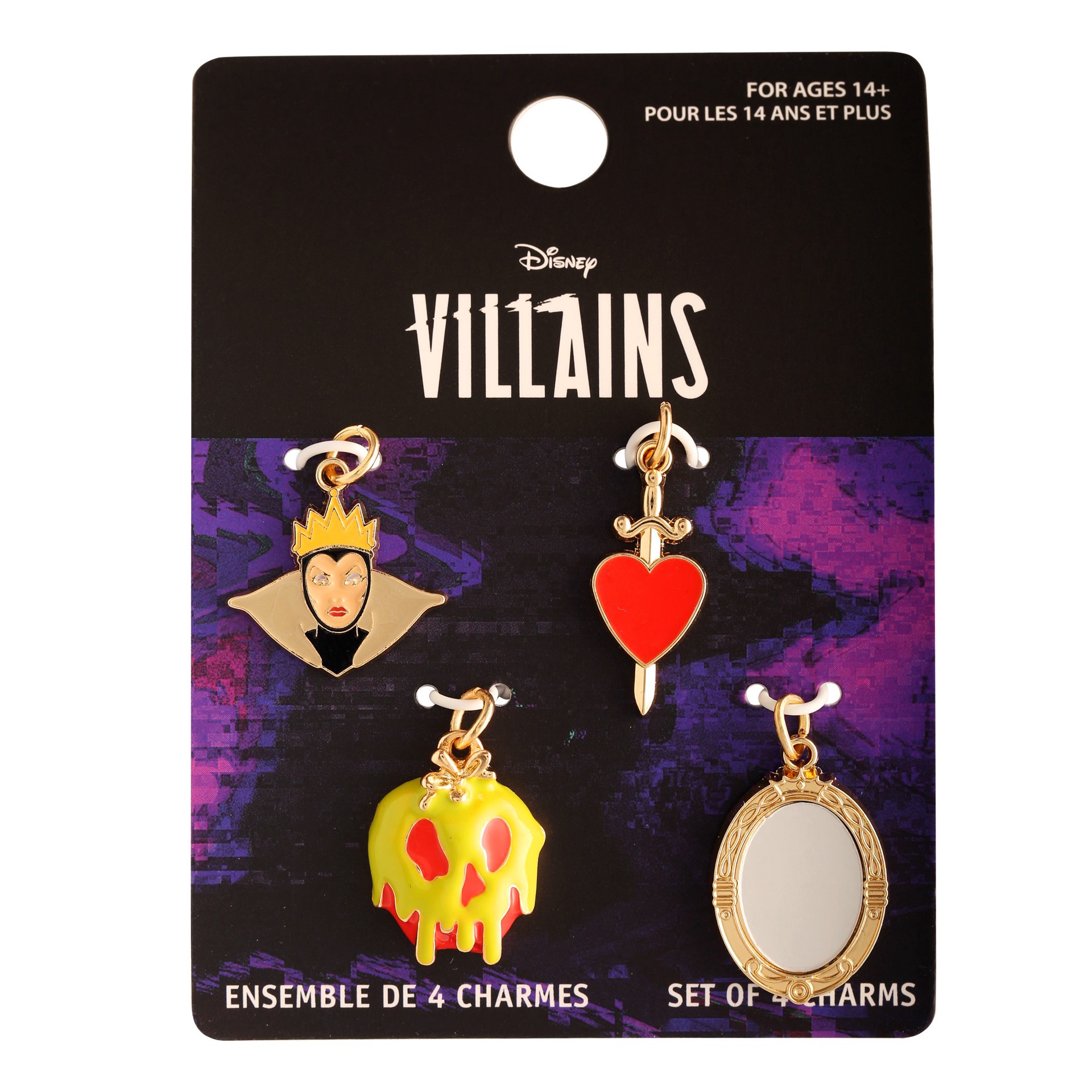 slide 3 of 3, Disney Snow White Villains Enamel Charm Set, 0.96 in to 1.15 in