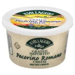Il Villaggio Pecorino Romano Cheese, Grated, Imported, Tub