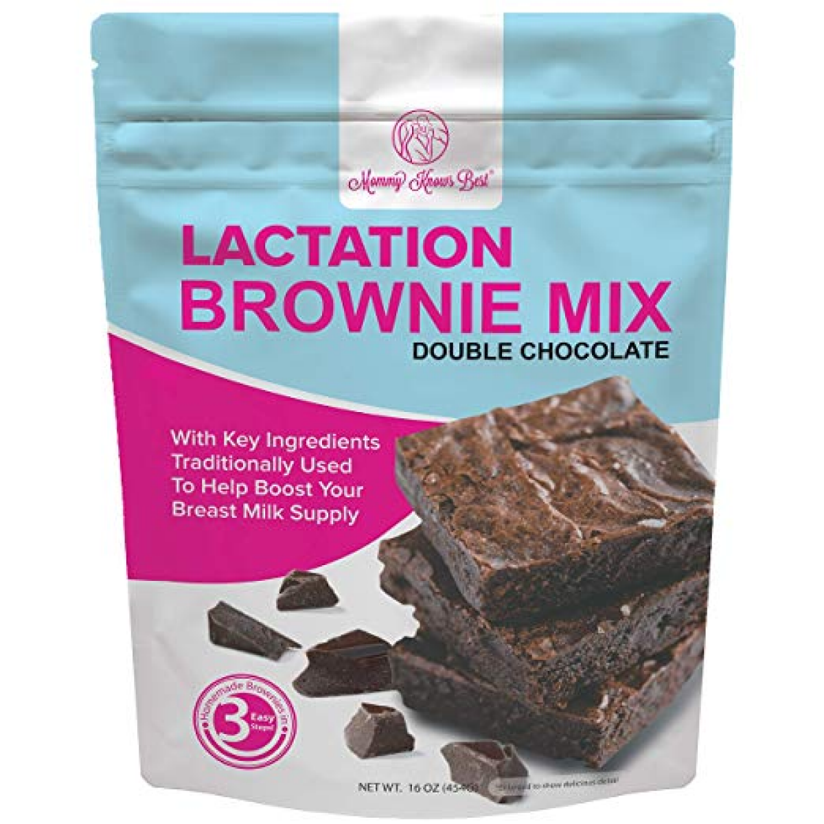 slide 1 of 1, Mommy Knows Best Lactation Brownie Mix Double Chocolate, 24 oz