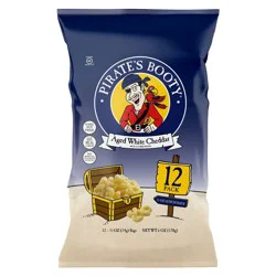 Pirate's Booty Aged White Cheddar Rice & Corn Puffs 12 - 0.5 oz Bags