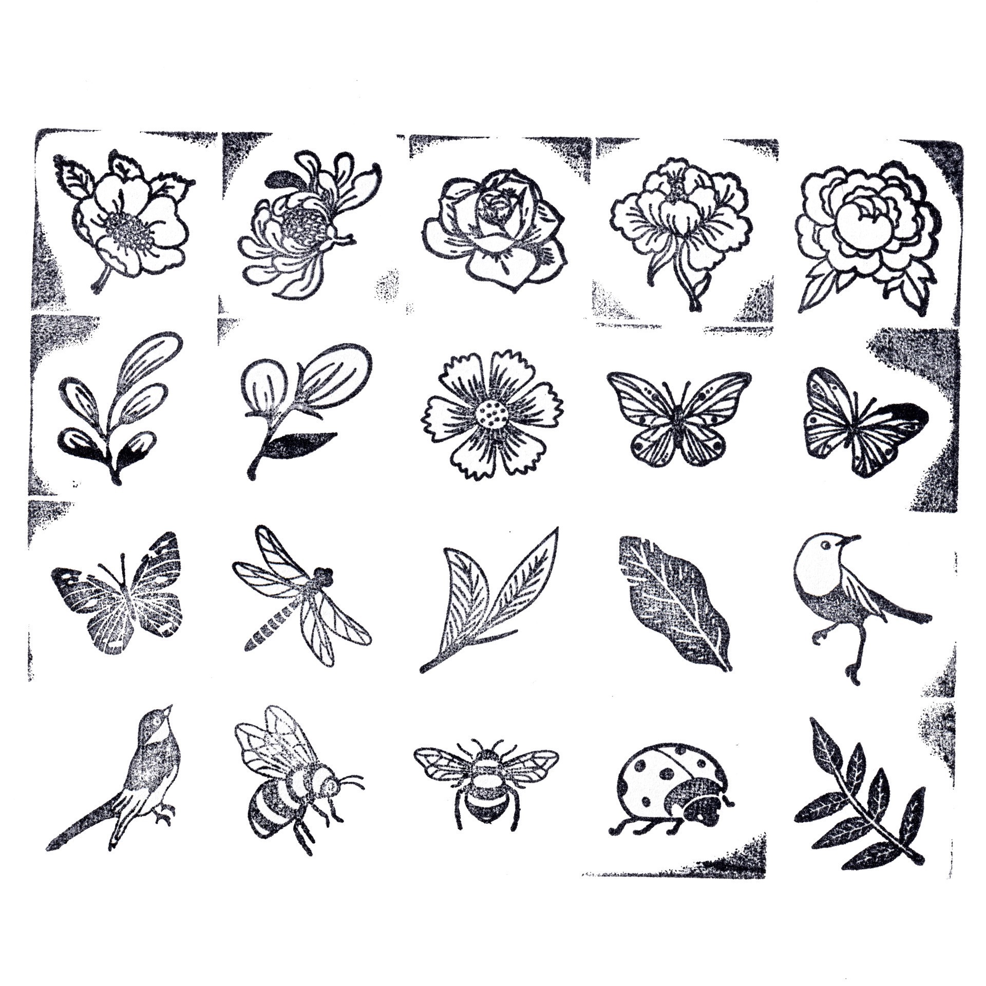 slide 6 of 9, Bugs & Flowers Wood Stamp Set By Recollections, 3.75 in x 3 in x 1.25 in