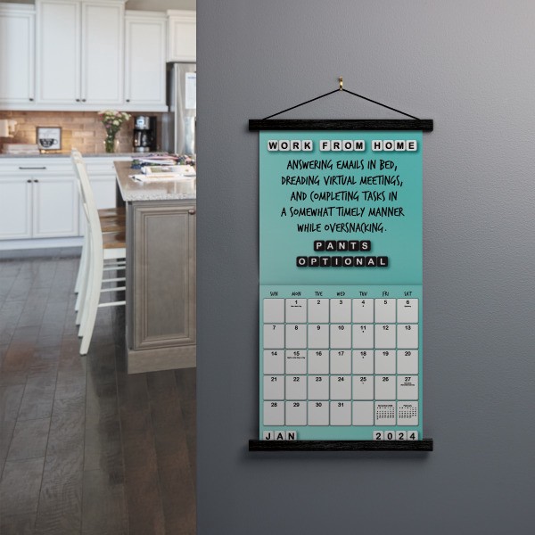 slide 5 of 7, 2024 Dateworks Monthly Wall Calendar, 12"" X 12"", Everyday Sass, January To December 2024, 1 ct