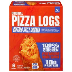 Finger Food Products Original Buffalo-Style Chicken Pizza Logs - 6 Each