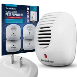 Brookstone Multi-Room Ultrasonic Pest Repeller System, 4 Pack