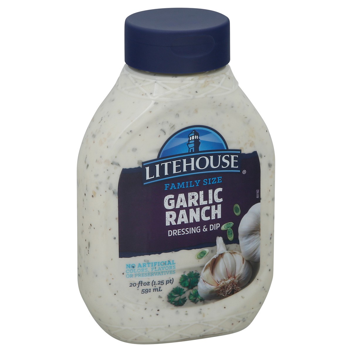 slide 2 of 9, Litehouse Garlic Ranch Dressing & Dip Family Size 20 fl oz, 20 fl oz