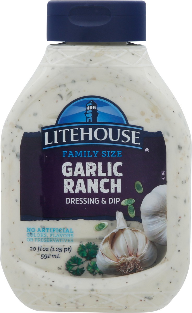 slide 4 of 9, Litehouse Garlic Ranch Dressing & Dip Family Size 20 fl oz, 20 fl oz