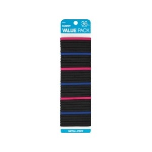 slide 1 of 1, Conair Value Pack Metal-Free Hair Elastics, 36 ct