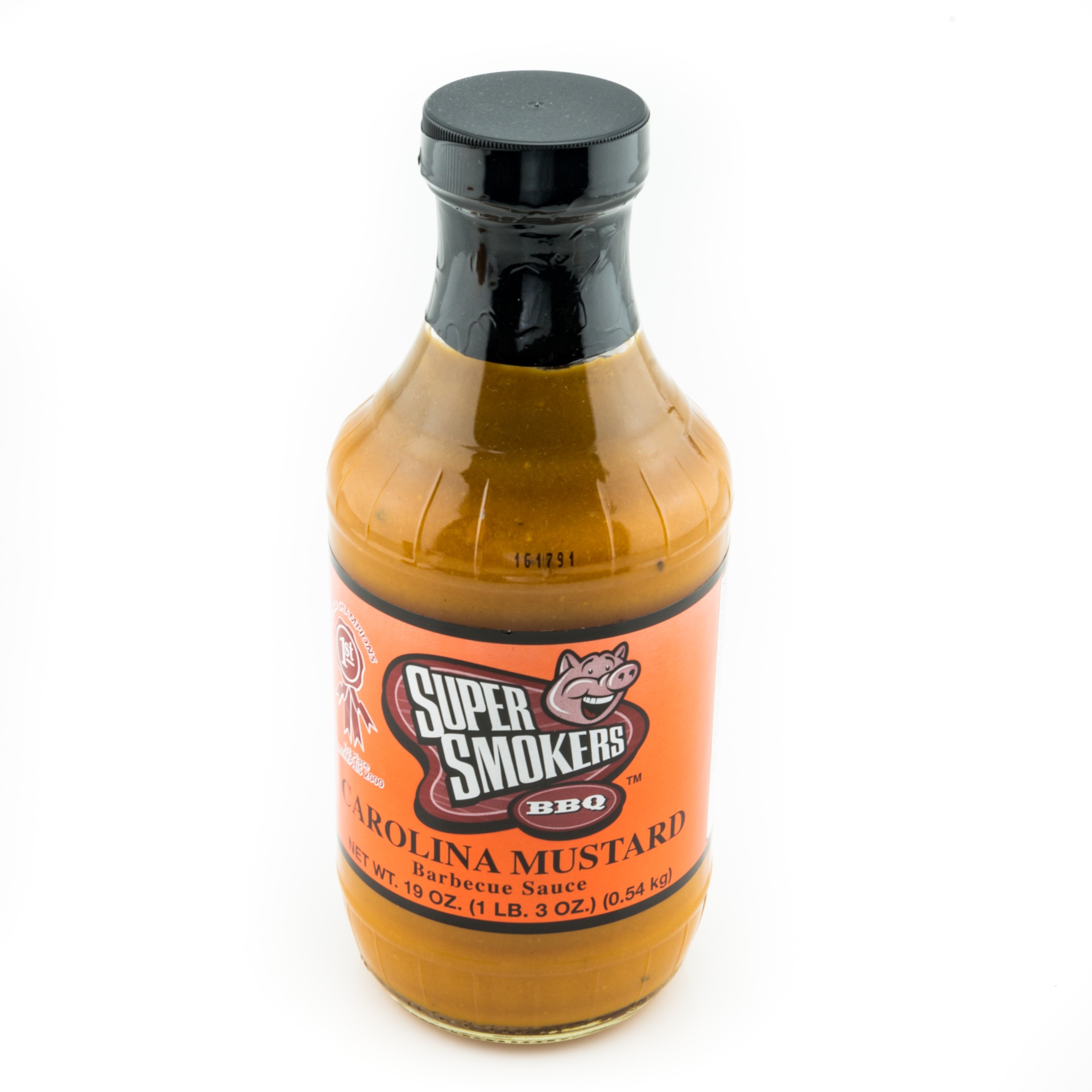 slide 1 of 1, Super Smokers' Carolina Mustard BBQ Sauce, 18 oz