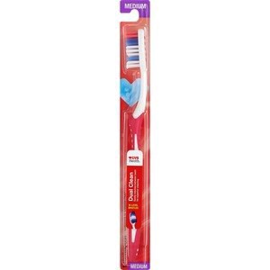 slide 1 of 1, Cvs Health Dual Clean Toothbrush, Medium Bristle, 1 Ct, 1 ct