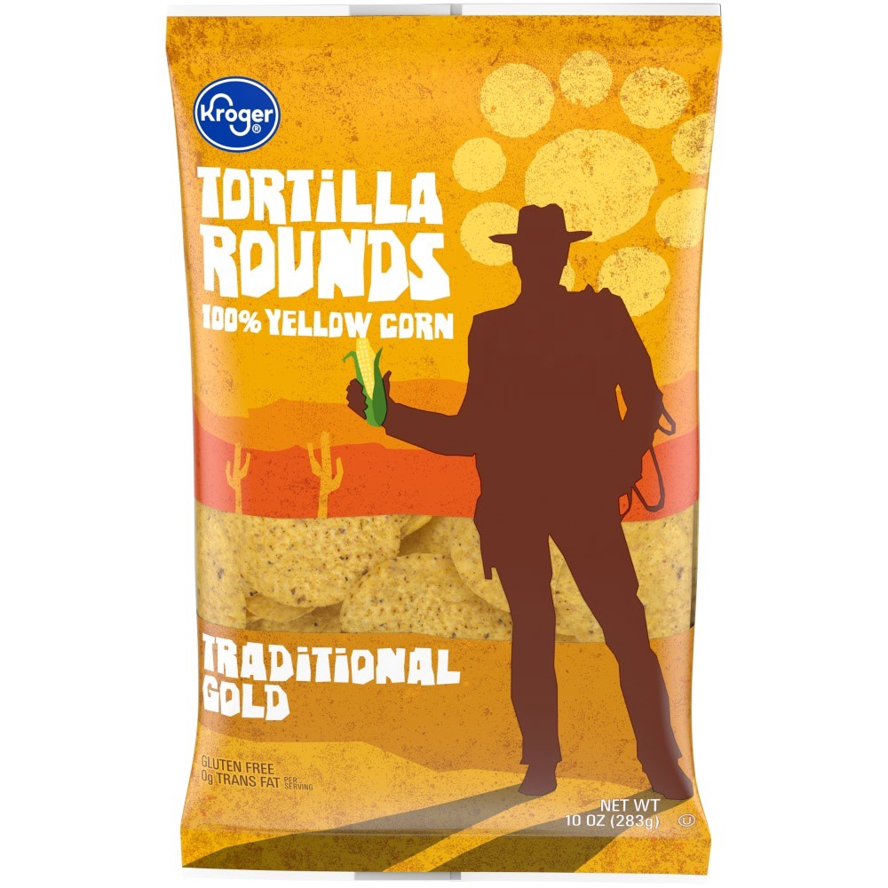 slide 2 of 3, Kroger Traditional Yellow Tortilla Chips, 10 oz