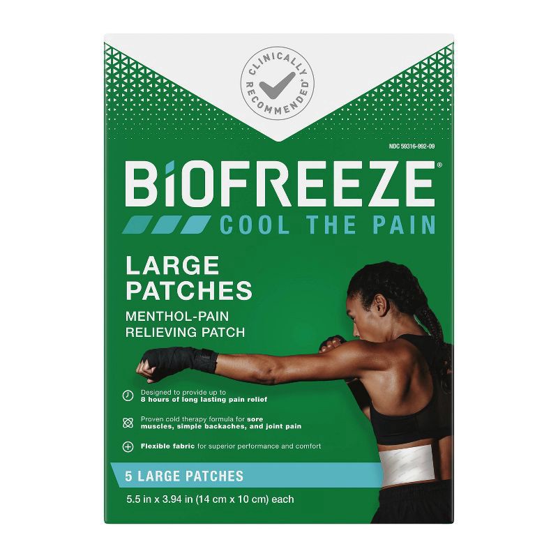 slide 1 of 9, Biofreeze Patches 5 ea, 5 ct