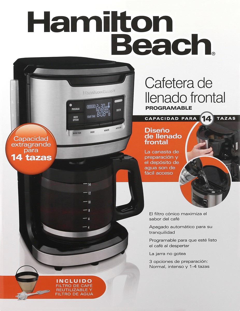 slide 8 of 9, Hamilton Beach 14 Cup Capacity Programmable Front-Fill Coffee Maker 1 ea, 1 ct