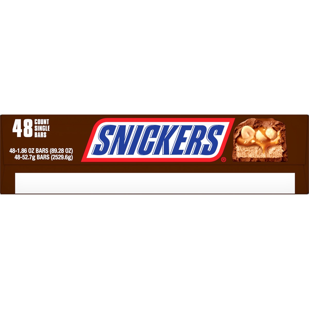 slide 9 of 9, Snickers Full Size Bulk Chocolate Candy Bars, 1.86 oz Bar, 48 ct Box, 89.28 oz