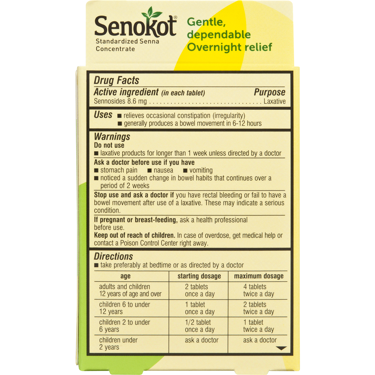 slide 7 of 7, Senokit Laxative Tablet, 20 ct