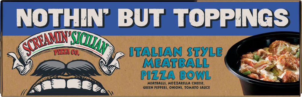 slide 3 of 3, Screamin' Sicilian Italian Style Meatball Piiza Bowl 9.0 oz, 9 oz