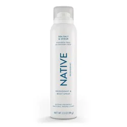 Native Aluminum Free Deodorant Spray For Men, 72 Hour Deodorant Spray, Sea Salt & Cedar, 3.5oz