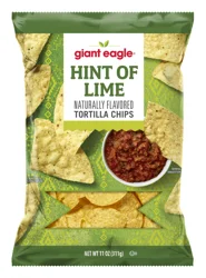 Giant Eagle Tortilla Chips, Hint of Lime