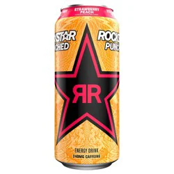Rockstar Punched Energy Drink Strawberry Peach 16 Fl Oz