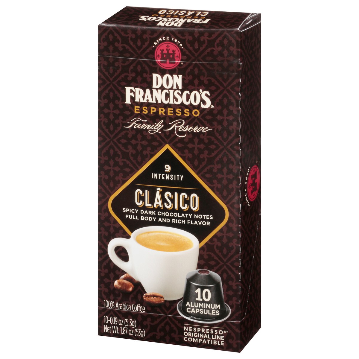 slide 4 of 9, Don Francisco's Family Reserve Clasico Espresso Capsules - 10 ct, 10 ct