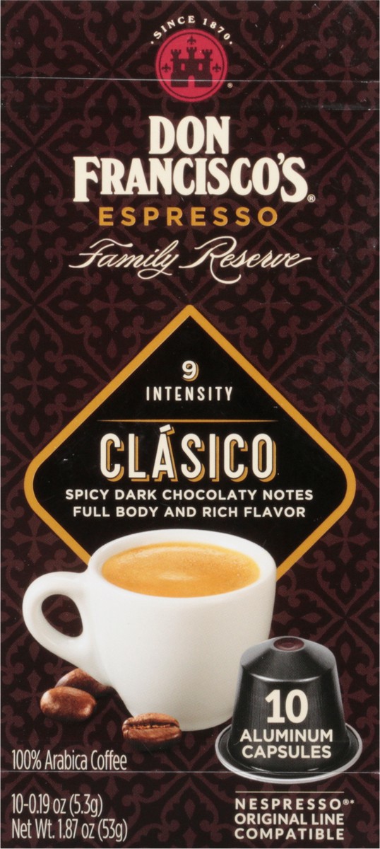 slide 6 of 9, Don Francisco's Family Reserve Clasico Espresso Capsules - 10 ct, 10 ct