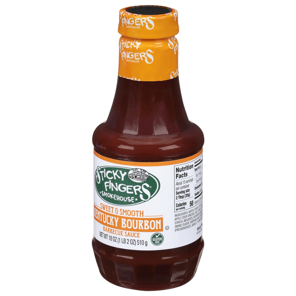 slide 8 of 9, Sticky Fingers Smokehouse Sweet & Smooth Kentucky Bourbon Barbecue Sauce 18 oz, 18 oz