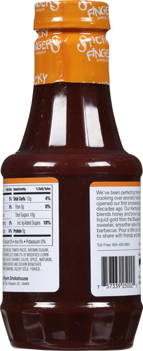 slide 9 of 9, Sticky Fingers Smokehouse Sweet & Smooth Kentucky Bourbon Barbecue Sauce 18 oz, 18 oz