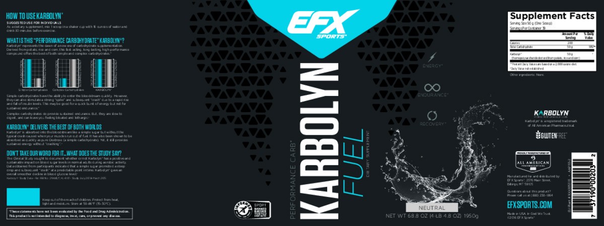 slide 7 of 7, EFX Sports Neutral Karbolyn Fuel 68.8 oz, 68.8 oz