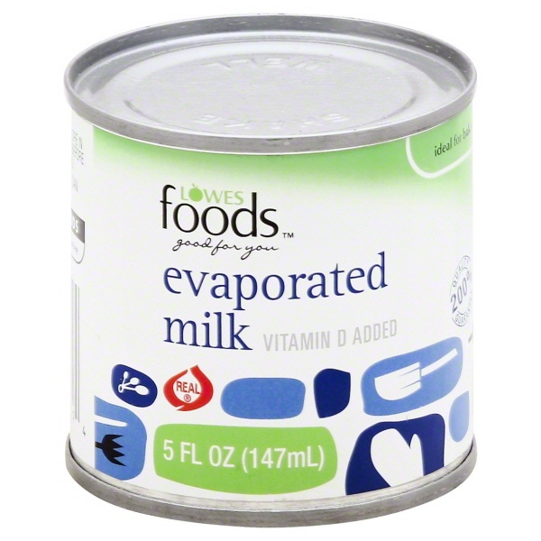 slide 1 of 1, Lowes Foods Evaporated Milk Vitamin D Added, 5 oz