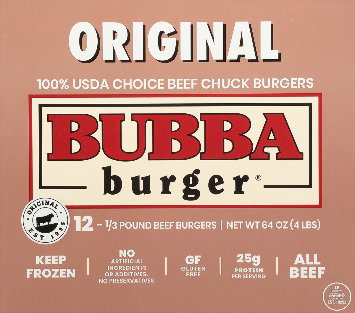 slide 9 of 11, BUBBA Burger Burgers 12 ea 4LB, 12 ct
