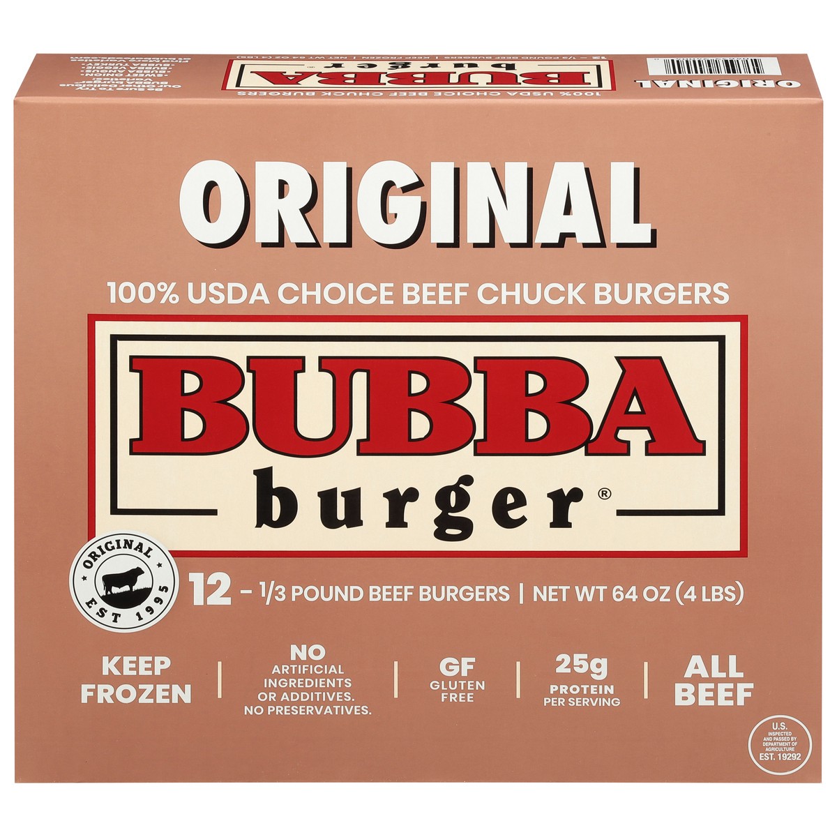 slide 11 of 11, BUBBA Burger Burgers 12 ea 4LB, 12 ct