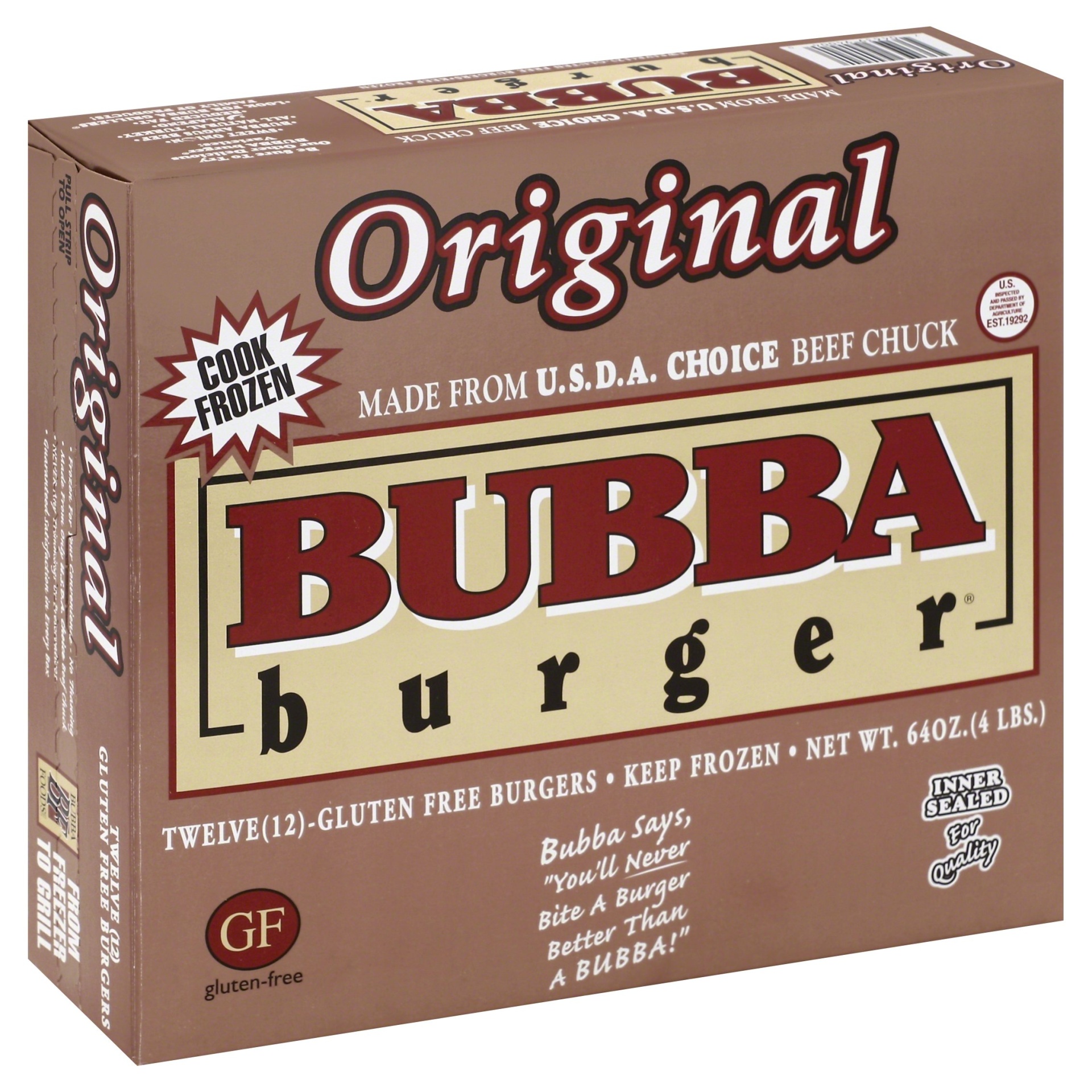 slide 1 of 8, BUBBA Burger Original Burger, 4 lb