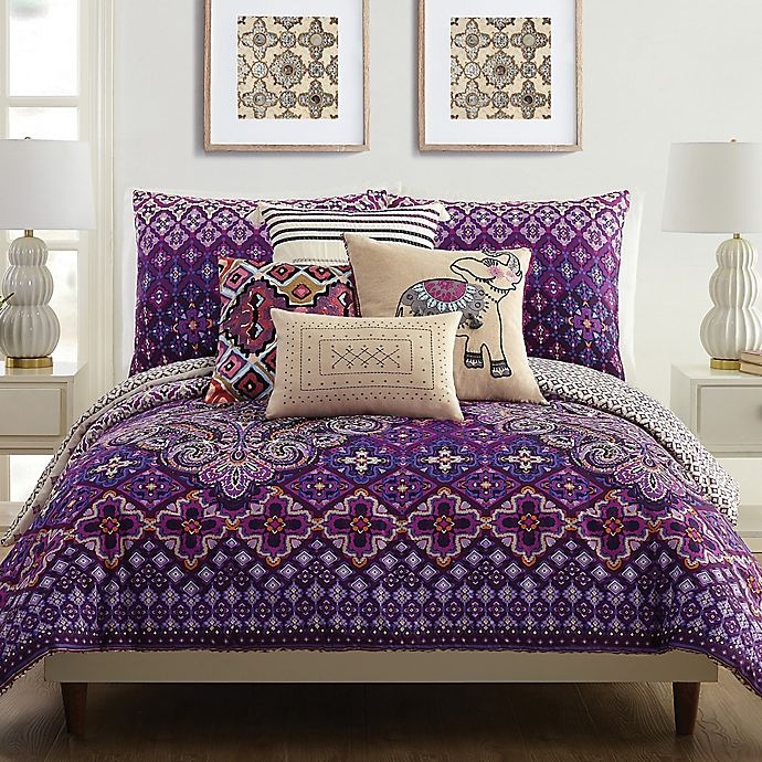 slide 1 of 1, Vera Bradley Dream Tapestry Full/Queen Comforter Set - Purple, 1 ct