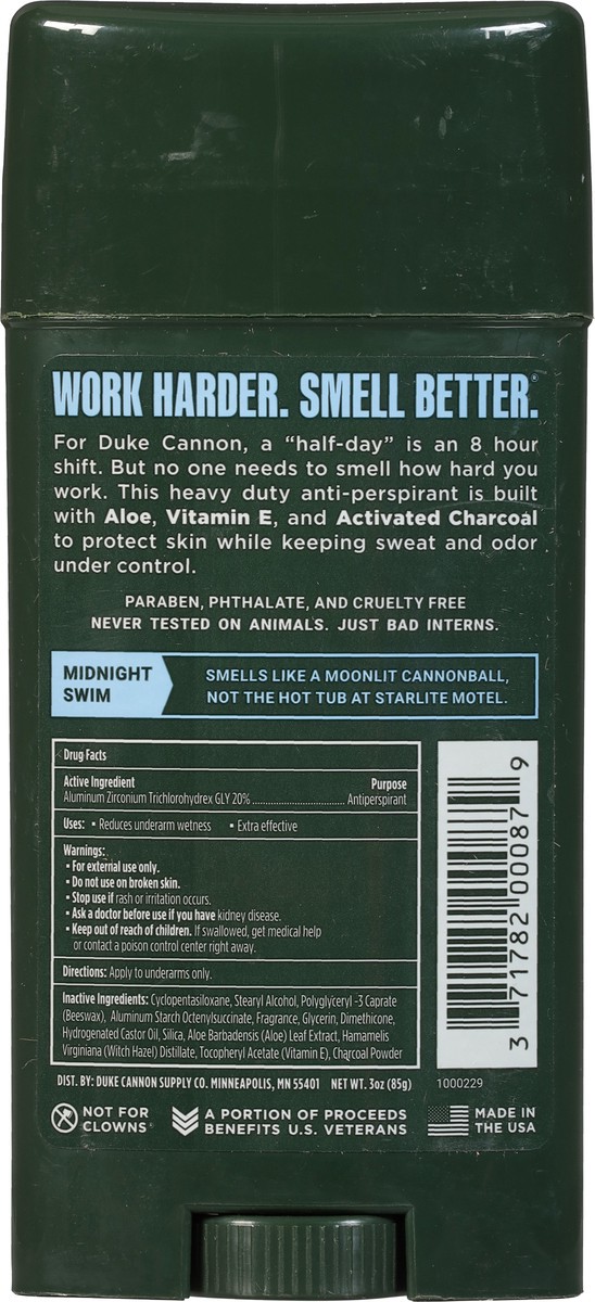 slide 7 of 9, Duke Cannon Deodorant-Midnight, 1 ct