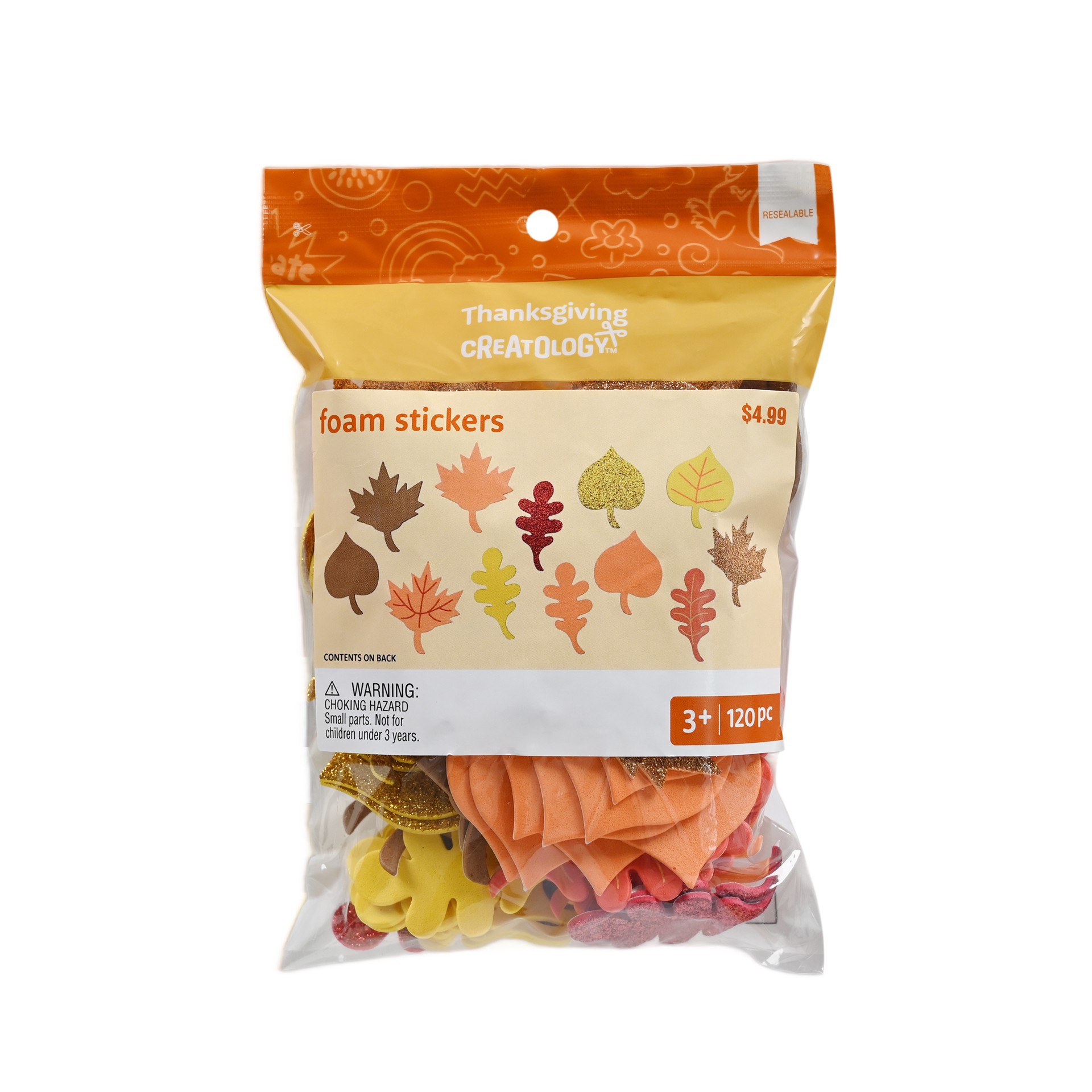 slide 3 of 3, Leaf Foam Stickers, 120ct. By Creatology, 120 ct