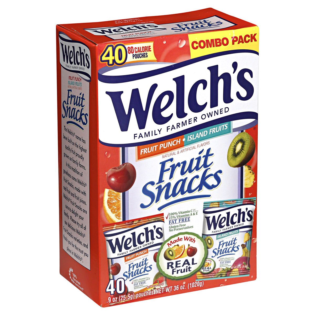 slide 5 of 7, Welch's Fruit Punch and Island Fruits Variety Pack, 40 ct; 36 oz