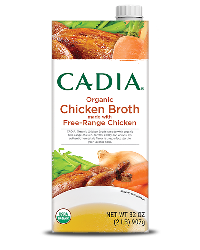 slide 1 of 1, Cadia Organic Free-Range Chicken Broth, 32 fl oz