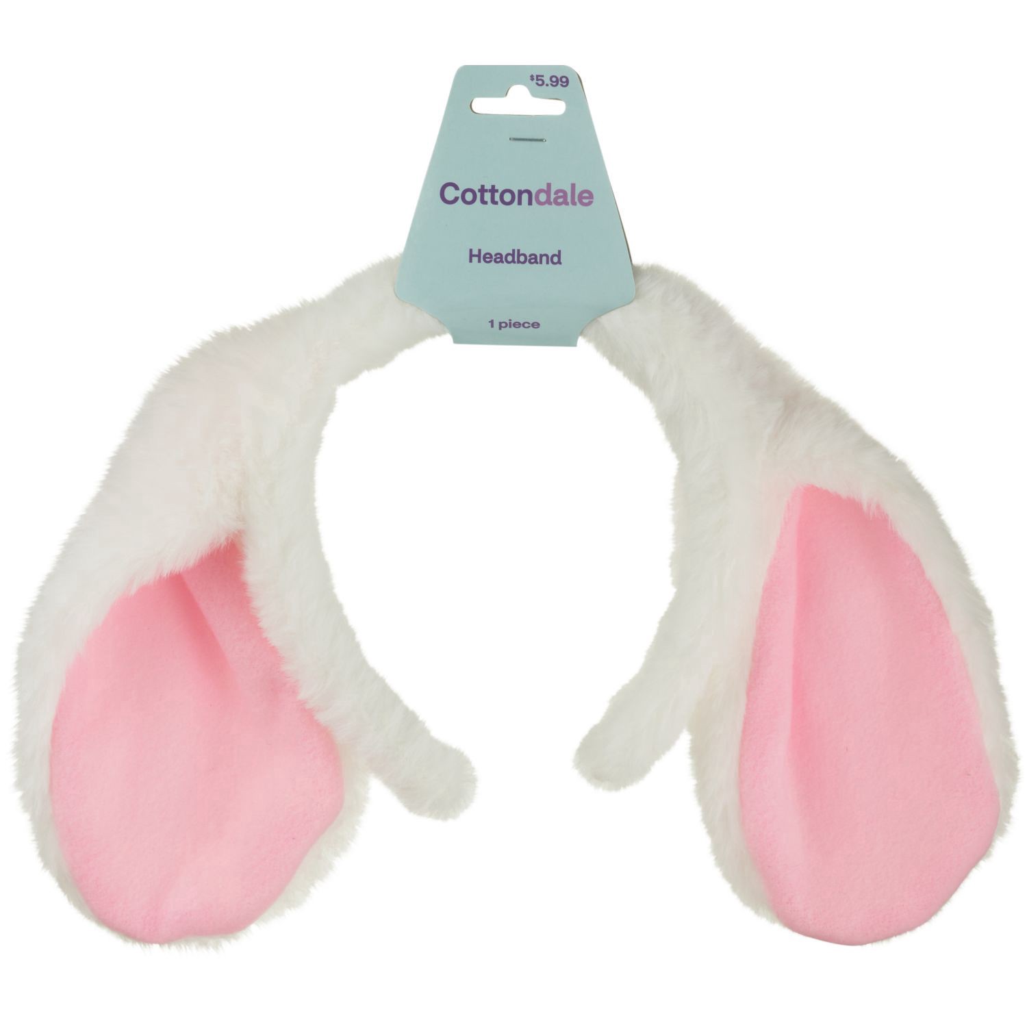 slide 1 of 1, COTTONDALE Floppy Bunny Ears Headband, 1 ct